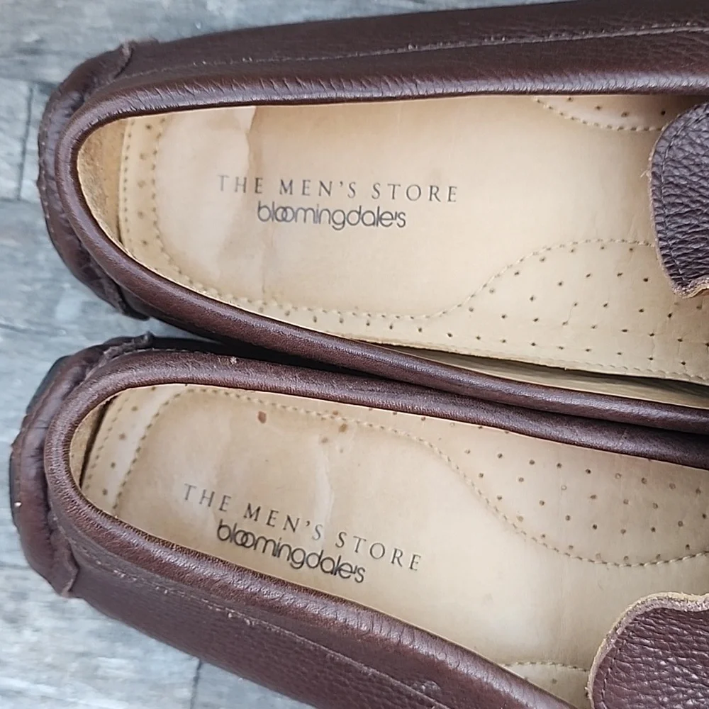 Bloomingdale's Leather Loafers Brown Size 12